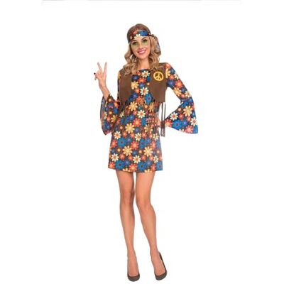 amscan 9905122 hippie-kostuum voor dames, maat 36-38 amscan 9905122 hippie-kostuum voor dames, maat 36-38