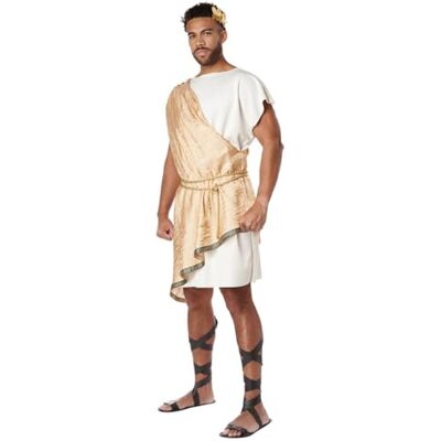 California Costumes , Greek God Toga, volwassenen, crème/goud, small/medium California Costumes , Greek God Toga, volwassenen, crème/goud, small/medium