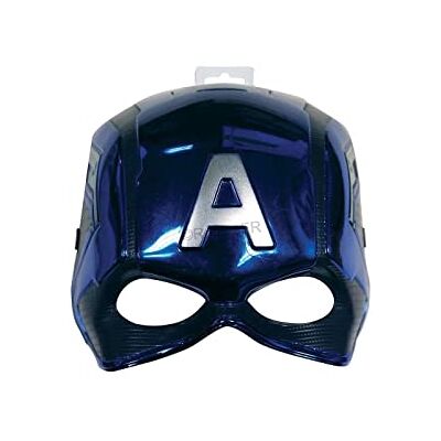 RUBIE'S 39217NS Marvel Avengers Captain America Deluxe kindermasker jongens eenheidsmaat wereldboeksdag RUBIE'S 39217NS Marvel Avengers Captain America Deluxe kindermasker jongens eenheidsmaat wereldboeksdag