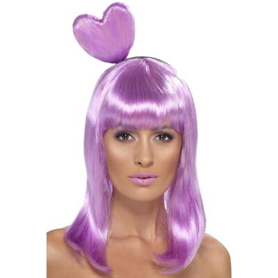 Smiffys Paarse Snoepkoningin Pruik met Hart Hoofdband Smiffys Paarse Snoepkoningin Pruik met Hart Hoofdband