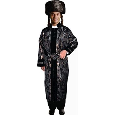 Dress Up America Zwarte rabbijn jas voor volwassenen Dress Up America Zwarte rabbijn jas voor volwassenen