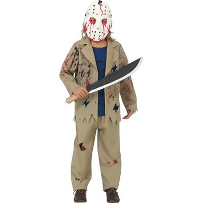 FIESTAS GUIRCA Horrorkostuum voor kinderen, leeftijd 7-9 jaar, met masker, jas met T-shirt en broek voor carnaval, Halloween, themafeesten FIESTAS GUIRCA Horrorkostuum voor kinderen, leeftijd 7-9 jaar, met masker, jas met T-shirt en broek voor carnaval, Halloween, themafeesten