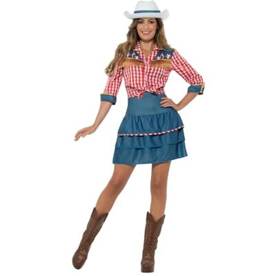 Smiffys Smiffy's Cowgirl Rodeo kostuum voor volwassenen Smiffys Smiffy's Cowgirl Rodeo kostuum voor volwassenen