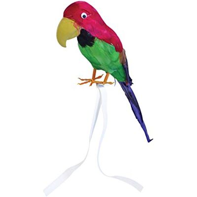 Bristol Novelty BA145 Piratenaccessoires met veren, meerkleurig, papegaai, uniseks, volwassenen, eenheidsmaat Bristol Novelty BA145 Piratenaccessoires met veren, meerkleurig, papegaai, uniseks, volwassenen, eenheidsmaat