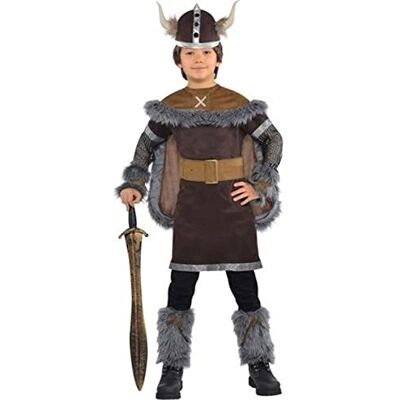 amscan (999661) Kinderjongens Viking Warrior kostuum (8-10 jaar), meerkleurig amscan (999661) Kinderjongens Viking Warrior kostuum (8-10 jaar), meerkleurig