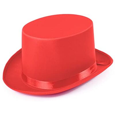 Bristol Novelty Satijnen hoed voor volwassenen, Rood Bristol Novelty Satijnen hoed voor volwassenen, Rood
