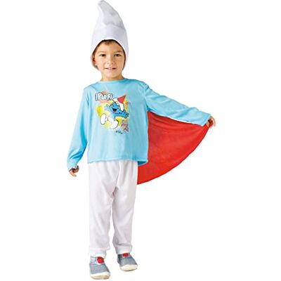 Ciao Smurf origineel babykostuum smurfen (maat 2-3 jaar) met mantel Ciao Smurf origineel babykostuum smurfen (maat 2-3 jaar) met mantel