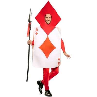 EUROCARNAVALES Pokerkaartkostuum voor volwassenen (diamanten) EUROCARNAVALES Pokerkaartkostuum voor volwassenen (diamanten)