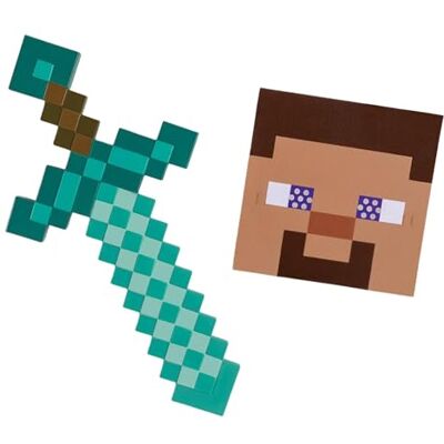 Minecraft Disguise Officiële accessoireset voor kinderen, eenheidsmaat Minecraft Disguise Officiële accessoireset voor kinderen, eenheidsmaat