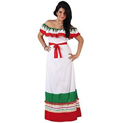 ATOSA 12008 kostuum Mexicaanse dameskostuum maat 3, wit ATOSA 12008 kostuum Mexicaanse dameskostuum maat 3, wit