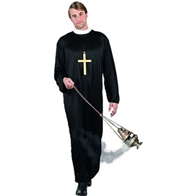 Boland 83815 Priester kostuum voor volwassenen maat M-L Toga met kraag priester heilige kostuumset, carnaval, themafeest Boland 83815 Priester kostuum voor volwassenen maat M-L Toga met kraag priester heilige kostuumset, carnaval, themafeest