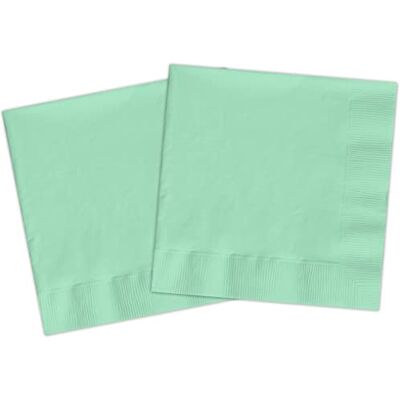 Ciao Composteerbare FSC-papieren servetten (33 x 33 cm, dubbele sluier), 20 stuks, mintgroen, 34800 Ciao Composteerbare FSC-papieren servetten (33 x 33 cm, dubbele sluier), 20 stuks, mintgroen, 34800