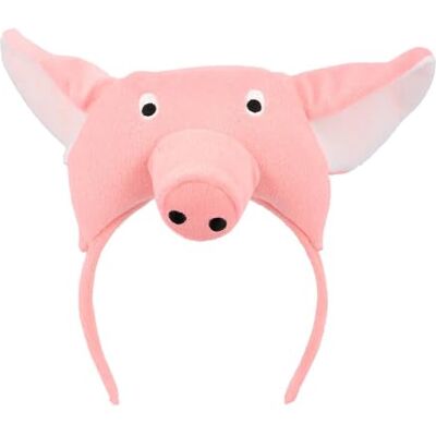 Boland Pluche haarband varken voor carnaval, themafeest, Halloween of carnaval, dierenkostuum Boland Pluche haarband varken voor carnaval, themafeest, Halloween of carnaval, dierenkostuum