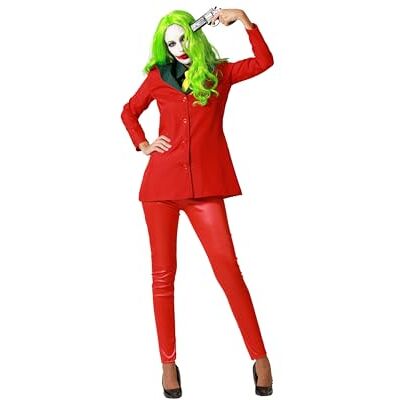 ATOSA Halloween clownkostuum rood met stropdas voor volwassen dames M ATOSA Halloween clownkostuum rood met stropdas voor volwassen dames M