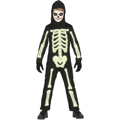 FIESTAS GUIRCA Fosforescerend skeletkostuum voor jongens, M (7/9 jaar) FIESTAS GUIRCA Fosforescerend skeletkostuum voor jongens, M (7/9 jaar)