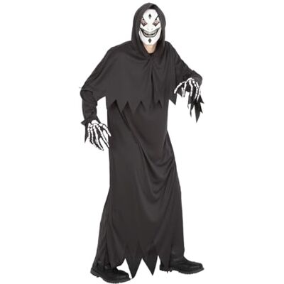 RUBIE'S Rubies Clownkostuum voor volwassenen, dames en heren, met capuchon, handschoenen en masker, officiële licentie voor Halloween RUBIE'S Rubies Clownkostuum voor volwassenen, dames en heren, met capuchon, handschoenen en masker, officiële licentie voor Halloween