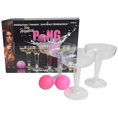 amscan Prosecco Pong drinkspel met 12 bekers en 3 plastic ballen amscan Prosecco Pong drinkspel met 12 bekers en 3 plastic ballen
