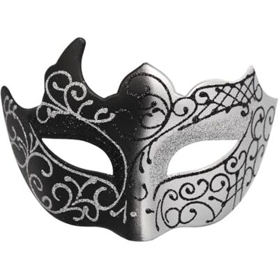 Doyomtoy Maskerademasker, mysterieus Venetiaans masker voor mannen, gemaskerd balmasker, modieus feest, voor Halloween, carnaval, party, zilveren kostuum Doyomtoy Maskerademasker, mysterieus Venetiaans masker voor mannen, gemaskerd balmasker, modieus feest, voor Halloween, carnaval, party, zilveren kostuum