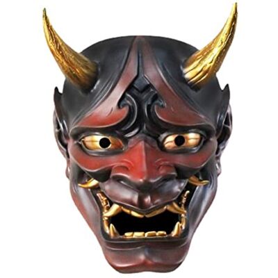 Mrisata Hannya Oni Japans samuraimasker, harsmasker voor Halloween, demonenkostuum, samurai cosplay Mrisata Hannya Oni Japans samuraimasker, harsmasker voor Halloween, demonenkostuum, samurai cosplay