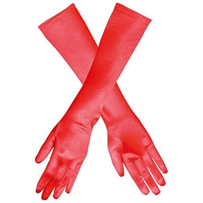 Boland Aptafêtes AC0885/rood handschoenen van satijn, elastisch, maat 40 cm, rood Boland Aptafêtes AC0885/rood handschoenen van satijn, elastisch, maat 40 cm, rood