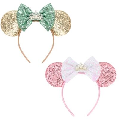 DRESHOW Muizenoren boog hoofdbanden pailletten party decoratie cosplay kostuum voor vrouwen DRESHOW Muizenoren boog hoofdbanden pailletten party decoratie cosplay kostuum voor vrouwen