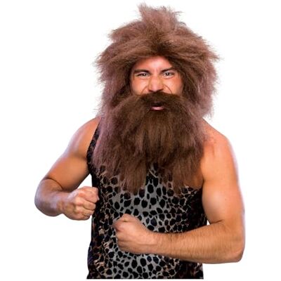 RUBIE'S Rubies Officiële prehistorische baard en pruik voor volwassenen (Eén maat) RUBIE'S Rubies Officiële prehistorische baard en pruik voor volwassenen (Eén maat)