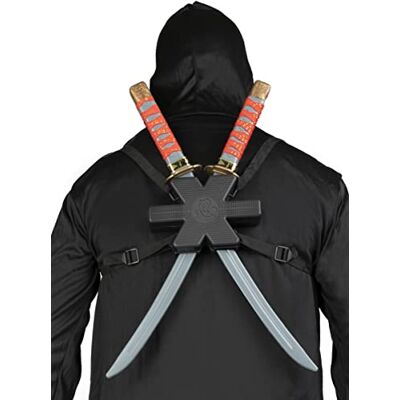 Funidelia Set Samurai zwaarden voor dames en heren, Ninja, Japan, accessoires voor volwassenen, verkleedaccessoires, wit Funidelia Set Samurai zwaarden voor dames en heren, Ninja, Japan, accessoires voor volwassenen, verkleedaccessoires, wit