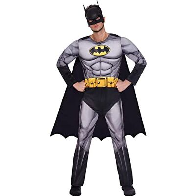 amscan Warner Bros 9906098 Batman-kostuum voor heren, maat L amscan Warner Bros 9906098 Batman-kostuum voor heren, maat L