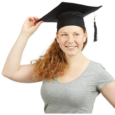 Relaxdays Studentenmuts universiteit diploma hoed afstuderen zwart Relaxdays Studentenmuts universiteit diploma hoed afstuderen zwart