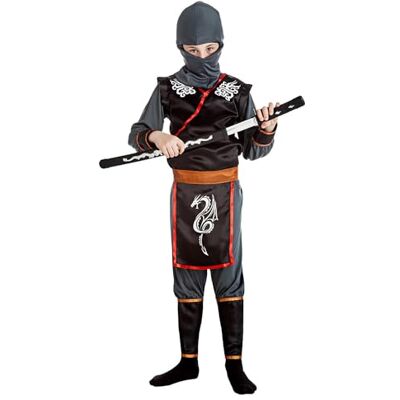 Boland Ninja-kostuum voor kinderen, 5-delig, kostuum voor themafeest, Halloween, carnaval, worstelaar Boland Ninja-kostuum voor kinderen, 5-delig, kostuum voor themafeest, Halloween, carnaval, worstelaar