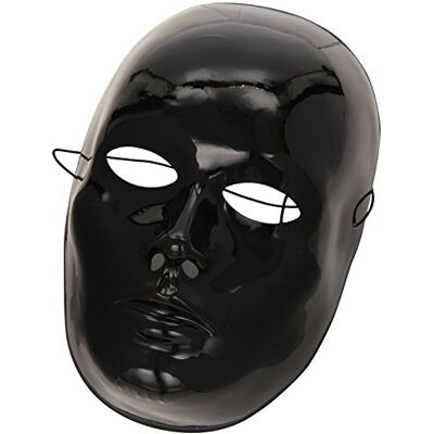 Carnival Toys Neutraal gezichtsmasker voor volwassenen, zwart, Eén maat Carnival Toys Neutraal gezichtsmasker voor volwassenen, zwart, Eén maat