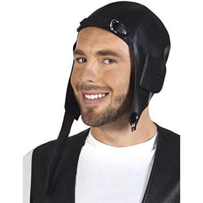 Boland 95933 pilotenmuts Jackson zwart carnaval themafeest lederlook kostuumaccessoire zwart Boland 95933 pilotenmuts Jackson zwart carnaval themafeest lederlook kostuumaccessoire zwart