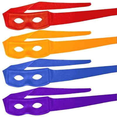 hongliang Set van 4 ninja-maskers voor Halloween, kostuum, verjaardagsfeestjes en superheldenthema (4 stijlen) hongliang Set van 4 ninja-maskers voor Halloween, kostuum, verjaardagsfeestjes en superheldenthema (4 stijlen)