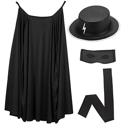 W WIDMANN MILANO Party Fashion Widmann Gemaskerd bandietkostuum bestaande uit cape, hoed, masker en riem, voor carnaval en themafeesten W WIDMANN MILANO Party Fashion Widmann Gemaskerd bandietkostuum bestaande uit cape, hoed, masker en riem, voor carnaval en themafeesten