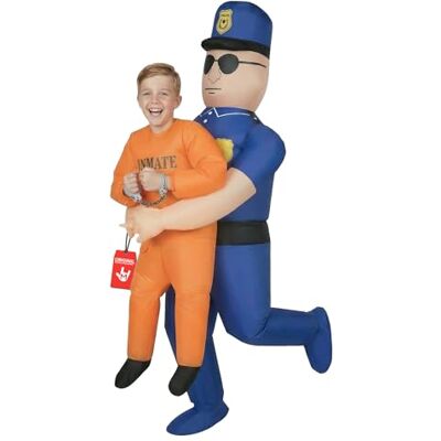 Morphsuits Morph Politie kostuum voor kinderen, opblaasbaar kostuum, Eén maat Morphsuits Morph Politie kostuum voor kinderen, opblaasbaar kostuum, Eén maat