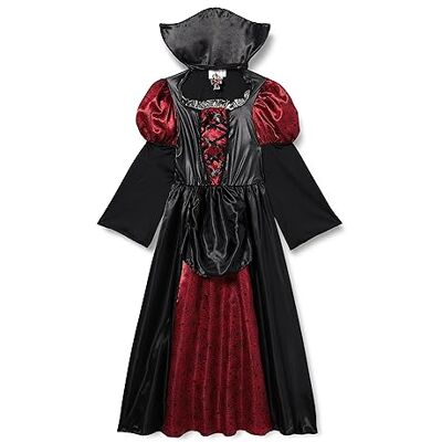 Boland Kinderkostuum, vampierkoningin, jurk met halsketting, Halloween-kostuum voor kinderen, themafeest Boland Kinderkostuum, vampierkoningin, jurk met halsketting, Halloween-kostuum voor kinderen, themafeest