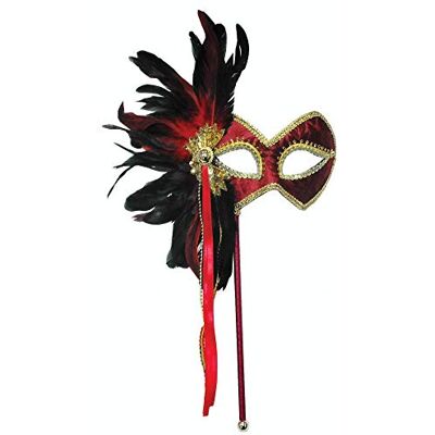 Bristol Novelty Rood en goud gemaskerd balmasker Bristol Novelty Rood en goud gemaskerd balmasker