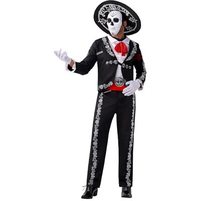 Spooktacular Creations Mariachi Senor Senor Senor Adult Set Halloween Dress Up Party, Dia Los Muertos (Medium) Spooktacular Creations Mariachi Senor Senor Senor Adult Set Halloween Dress Up Party, Dia Los Muertos (Medium)