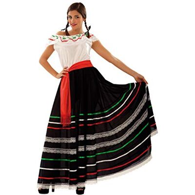 My Other Me Partychimp Viving Kostuum Mexicaans kostuum voor dames, M-L, zwart My Other Me Partychimp Viving Kostuum Mexicaans kostuum voor dames, M-L, zwart
