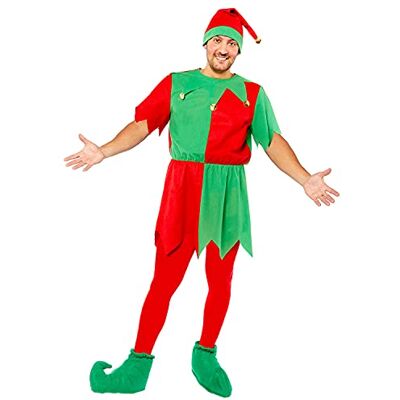 amscan Elfe 9912319 Basic kerstkostuum voor heren elf amscan Elfe 9912319 Basic kerstkostuum voor heren elf