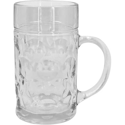 Boland 54249 Glazen bierpul van 1 liter, geschikt voor feestjes, verjaardagen of bierfeesten, drinkglas voor een pint bier Boland 54249 Glazen bierpul van 1 liter, geschikt voor feestjes, verjaardagen of bierfeesten, drinkglas voor een pint bier