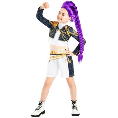 RUBIE'S Netflix KPOP Demon Hunters officiel Déguisement classique de Rumi/Huntrix version Gold Taille 11-13 ans RUBIE'S Netflix KPOP Demon Hunters officiel Déguisement classique de Rumi/Huntrix version Gold Taille 11-13 ans