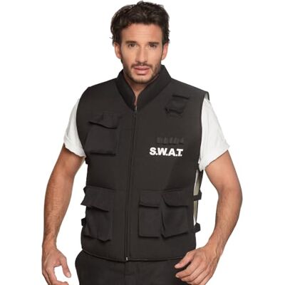 Boland 00489 SWAT-kostuumvest, L/XL, politie, commando, SEK, carnaval, Halloween, Mardi Gras, themafeest, kostuum, theater Boland 00489 SWAT-kostuumvest, L/XL, politie, commando, SEK, carnaval, Halloween, Mardi Gras, themafeest, kostuum, theater