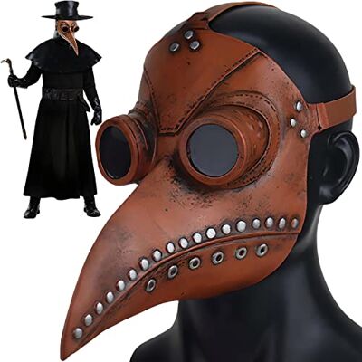 Retoo Snavelmasker, pestdoktersmasker, latex, lange neus, vogelsnavelmasker, carnaval, steampunk, Halloween, cosplay, rekwisieten, hoofdmasker voor volwassenen, feest, kostuum, doktersmasker Retoo Snavelmasker, pestdoktersmasker, latex, lange neus, vogelsnavelmasker, carnaval, steampunk, Halloween, cosplay, rekwisieten, hoofdmasker voor volwassenen, feest, kostuum, doktersmasker