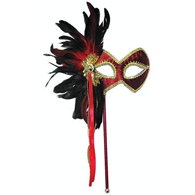 Bristol Novelty Rood en goud gemaskerd balmasker Bristol Novelty Rood en goud gemaskerd balmasker