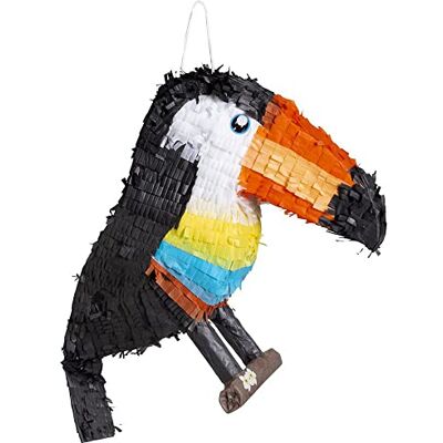 Boland 52590 Piñata Toekan, afmetingen: 53 x 38 cm, karton, piñata, voor verjaardag, themafeest, kinderverjaardag, decoratie, snoep, geschenken Boland 52590 Piñata Toekan, afmetingen: 53 x 38 cm, karton, piñata, voor verjaardag, themafeest, kinderverjaardag, decoratie, snoep, geschenken