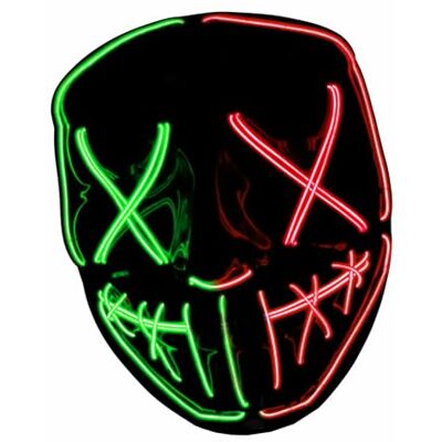 Original Cup The Purge® Ledmasker, nachtmerrie rood dubbel gezicht Original, hoogwaardige kwaliteit, hard plastic, 3 knippermodi, ledmasker, cosplay, Halloween, neon, 100% horror, 100% plezier Original Cup The Purge® Ledmasker, nachtmerrie rood dubbel gezicht Original, hoogwaardige kwaliteit, hard plastic, 3 knippermodi, ledmasker, cosplay, Halloween, neon, 100% horror, 100% plezier