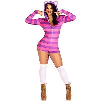 Leg Avenue Comfy Cheshire, beschikt over ultrazachte fluwelen pluche ritssluiting met staart en oorkap Leg Avenue Comfy Cheshire, beschikt over ultrazachte fluwelen pluche ritssluiting met staart en oorkap