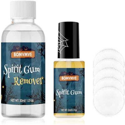 BOMVMVE Lijm voor de gezichtshuid, oplosmiddel voor lijm, gezichtskraag voor make-up met speciale effecten BOMVMVE Lijm voor de gezichtshuid, oplosmiddel voor lijm, gezichtskraag voor make-up met speciale effecten