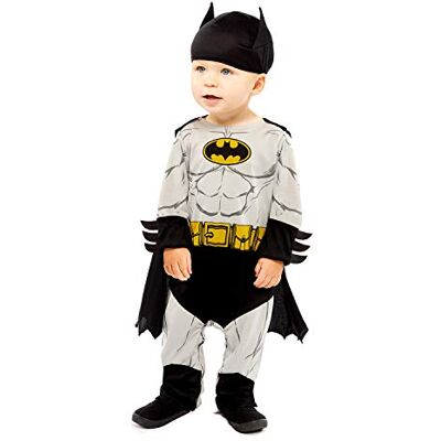 amscan -9906708 Batman-kostuum Warner Bros voor baby's (6 12 maanden), kinderen, uniseks, 9906708, grijs amscan -9906708 Batman-kostuum Warner Bros voor baby's (6 12 maanden), kinderen, uniseks, 9906708, grijs